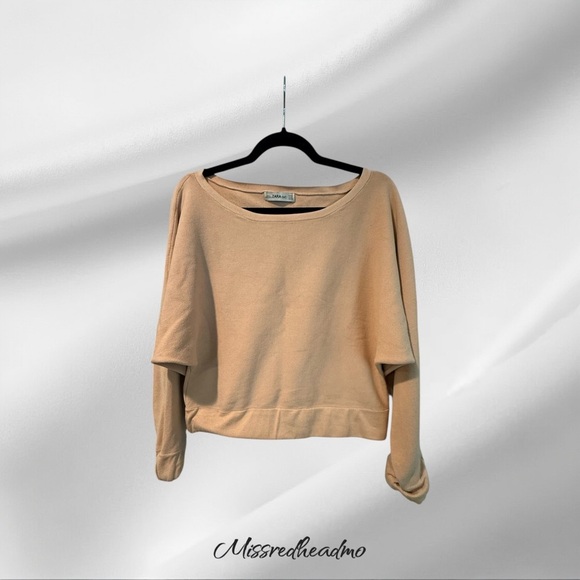 Zara Knit Beige Knit Long Sleeve - Picture 1 of 3